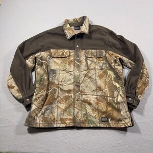DDX Dri Duck Camouflage Fleece Shirt Jacket‎ Mens XL Outdoor Hunting Camo Gorp